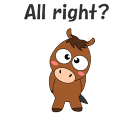 Conversation with horse English sticker #5393454