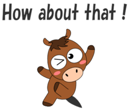 Conversation with horse English sticker #5393455