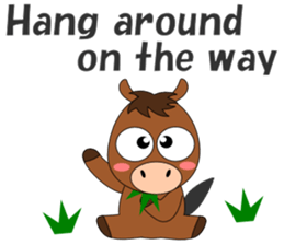 Conversation with horse English sticker #5393458