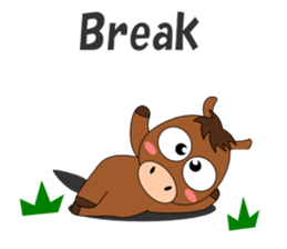 Conversation with horse English sticker #5393460