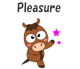 Conversation with horse English sticker #5393461