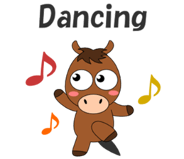 Conversation with horse English sticker #5393463