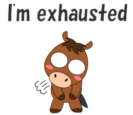 Conversation with horse English sticker #5393464