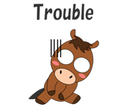 Conversation with horse English sticker #5393465