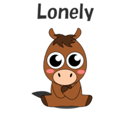 Conversation with horse English sticker #5393468