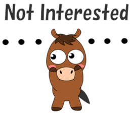 Conversation with horse English sticker #5393472