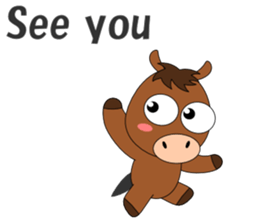 Conversation with horse English sticker #5393475