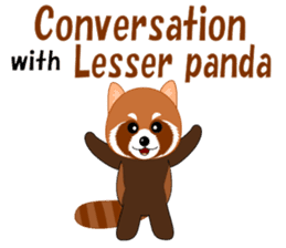 Conversation with lesser panda English sticker #5394356
