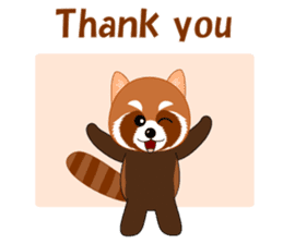 Conversation with lesser panda English sticker #5394359