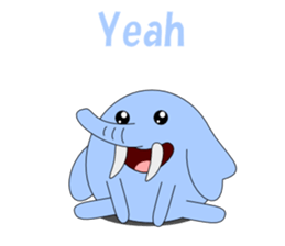 Conversation in loose elephant English sticker #5395297