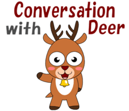 Conversation with deer English sticker #5395564