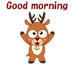 Conversation with deer English sticker #5395565