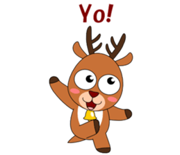 Conversation with deer English sticker #5395566