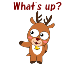 Conversation with deer English sticker #5395567
