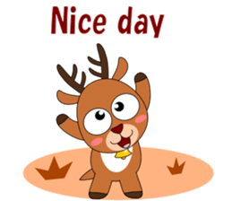Conversation with deer English sticker #5395568