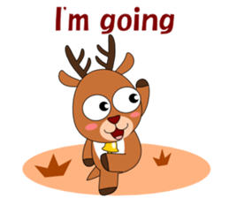 Conversation with deer English sticker #5395569