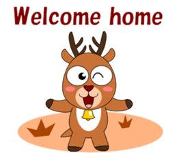 Conversation with deer English sticker #5395570