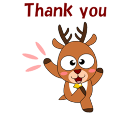 Conversation with deer English sticker #5395571
