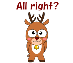 Conversation with deer English sticker #5395572