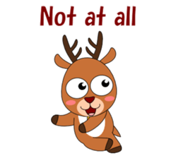 Conversation with deer English sticker #5395573