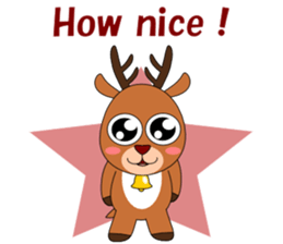 Conversation with deer English sticker #5395574