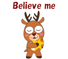 Conversation with deer English sticker #5395575