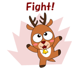 Conversation with deer English sticker #5395576