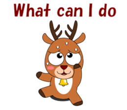 Conversation with deer English sticker #5395577