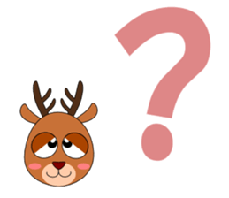 Conversation with deer English sticker #5395578