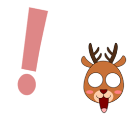 Conversation with deer English sticker #5395579