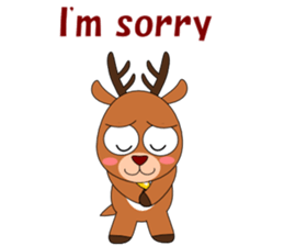 Conversation with deer English sticker #5395580