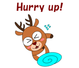 Conversation with deer English sticker #5395581