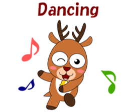 Conversation with deer English sticker #5395582