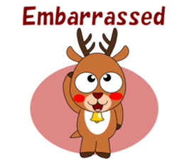 Conversation with deer English sticker #5395583