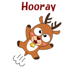 Conversation with deer English sticker #5395585