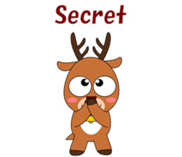 Conversation with deer English sticker #5395586