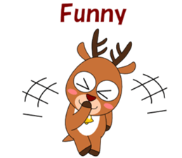 Conversation with deer English sticker #5395587