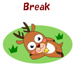 Conversation with deer English sticker #5395590