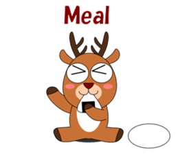 Conversation with deer English sticker #5395591