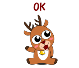 Conversation with deer English sticker #5395592