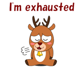 Conversation with deer English sticker #5395593