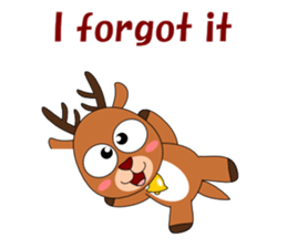 Conversation with deer English sticker #5395594