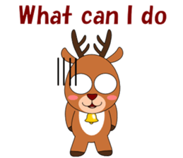 Conversation with deer English sticker #5395596