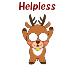 Conversation with deer English sticker #5395597