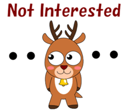 Conversation with deer English sticker #5395598