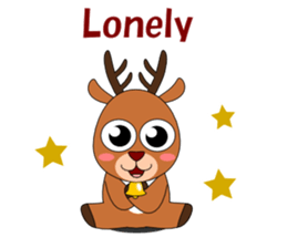 Conversation with deer English sticker #5395599