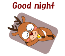 Conversation with deer English sticker #5395600