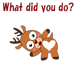 Conversation with deer English sticker #5395602