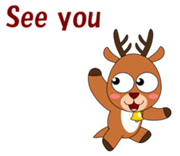 Conversation with deer English sticker #5395603