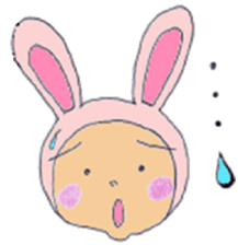 Rabbit baby sticker #5396093